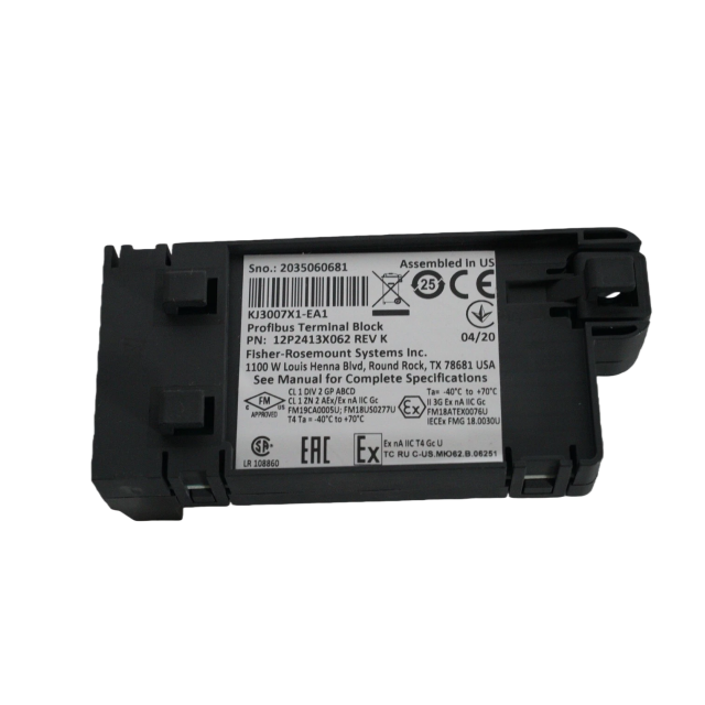 Emerson KJ3007X1-EA1 12P2413X062 DeltaV Profibus DP Terminal Block