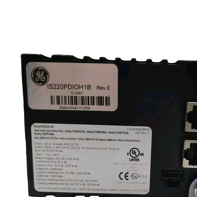 GE IS220PDIOH1B Discrete Input/Output (I/O) Module