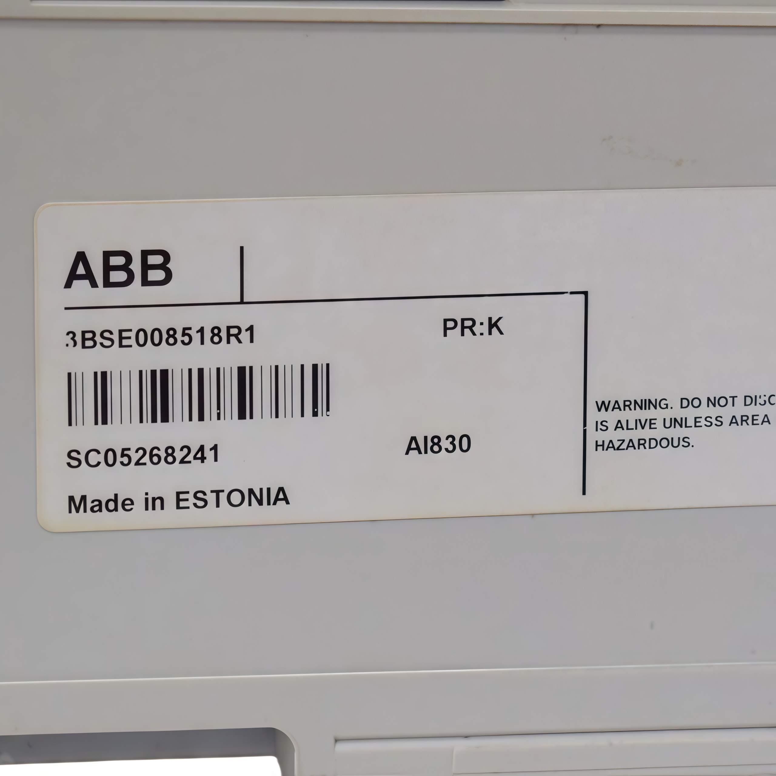 ABB AI830 3BSE008518R1 ANALOG INPUT MODULE
