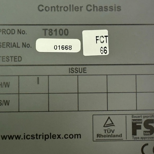 ICS TRIPLEX T8100 Trusted TMR Controller Chassis