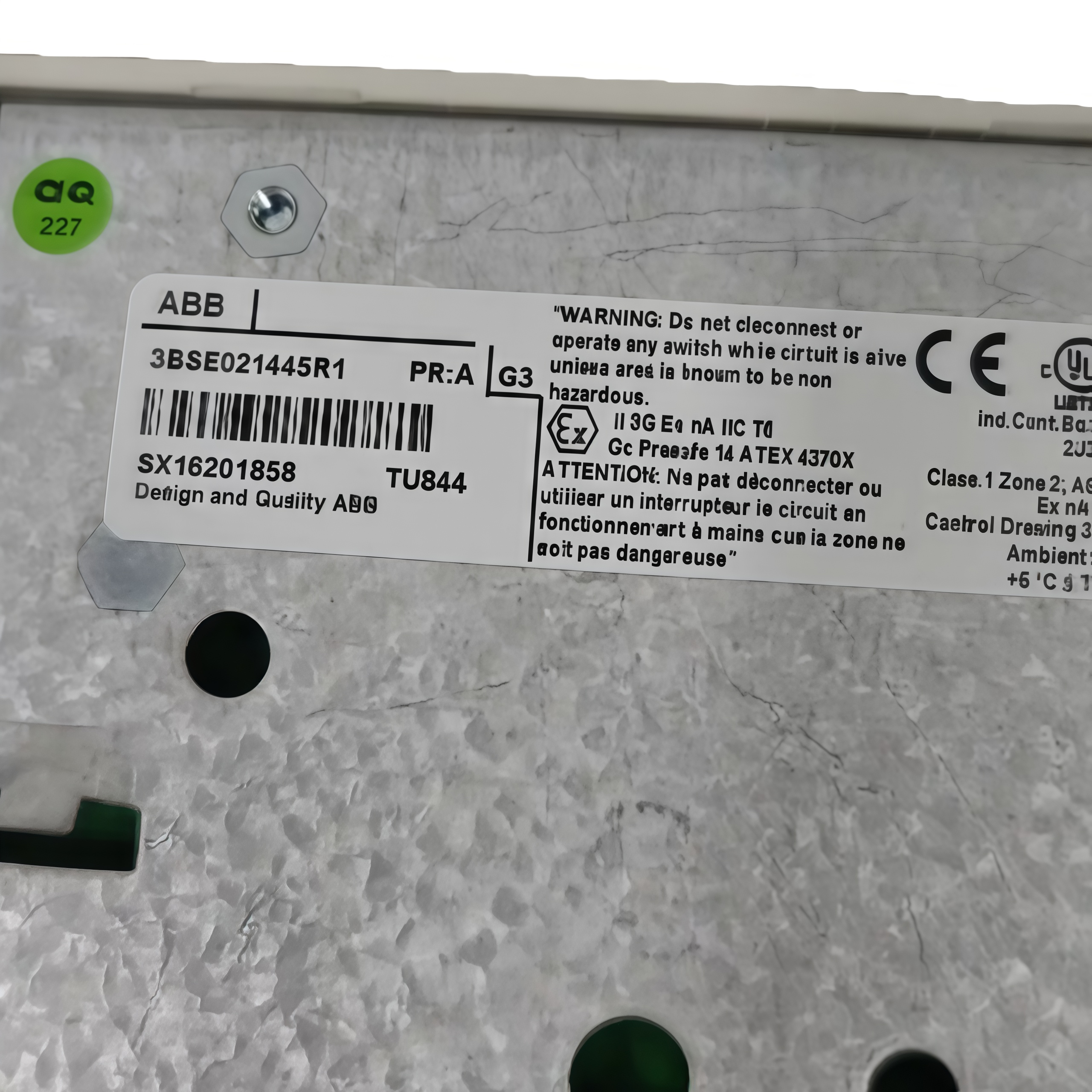 ABB TU844 3BSE021445R1 I/O module base