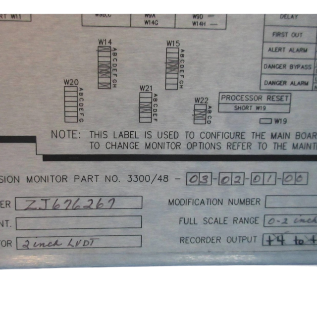 Bently Nevada 3300/48-03-02-01-00 CASE EXPANSION MONITOR