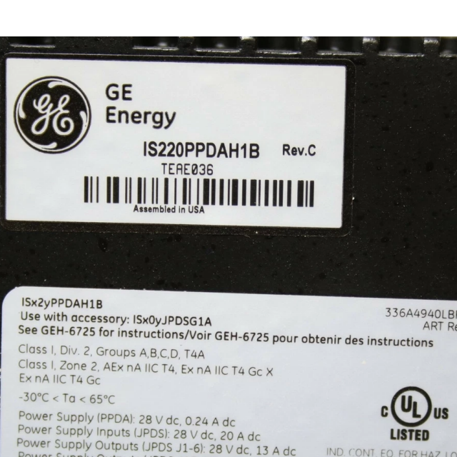GE IS220PPDAH1B Power Distribution Feedback Module
