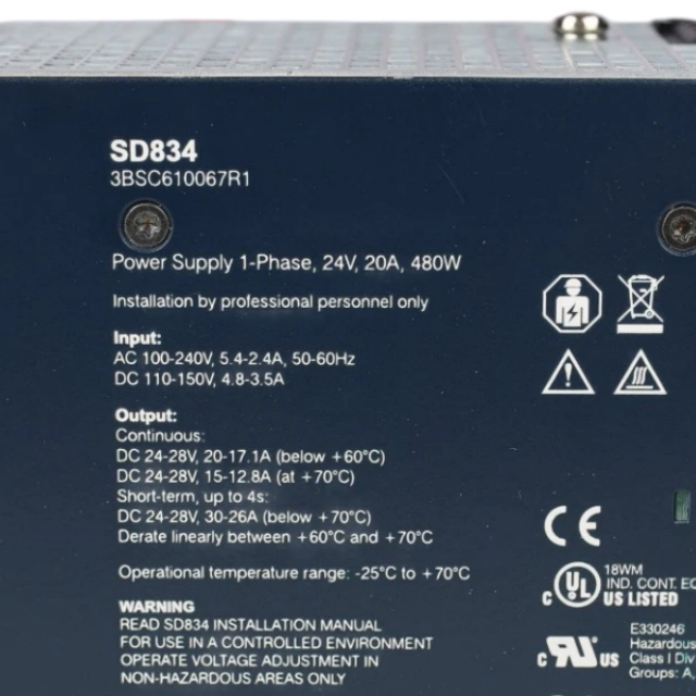 ABB SD834 3BSC610067R1 Power Supply