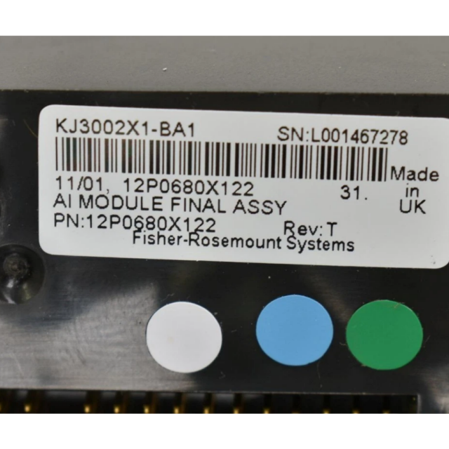 Emerson KJ3002X1-BA1 Rev M Hart Analog Input Module