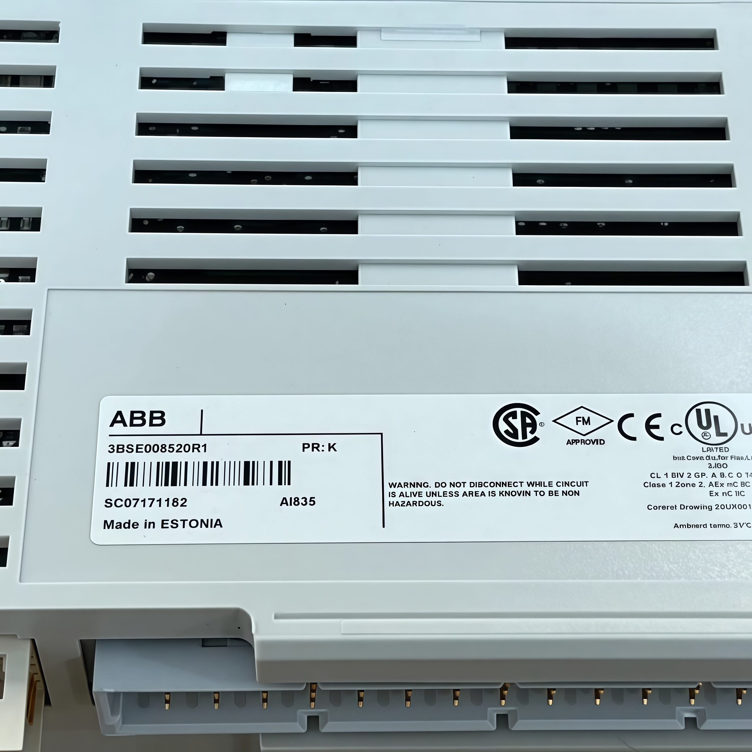 ABB AI835 3BSE008520R1 Analog Input Module