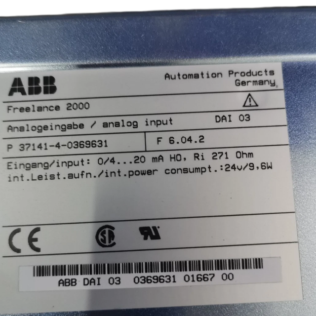 ABB DAI03 0369631MR Analog Input Module