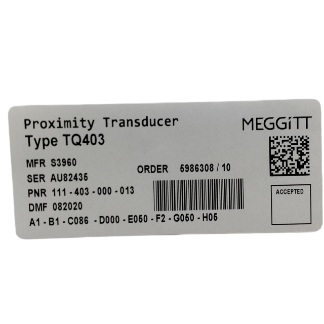 TQ403 111-403-000-013 A1-B1-C086-D000-E010-F0-G000-H05 Proximity Sensor