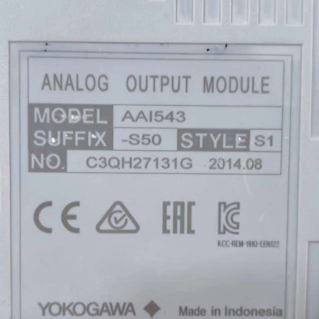 Yokogawa AAI543-S50 Analog Output Module