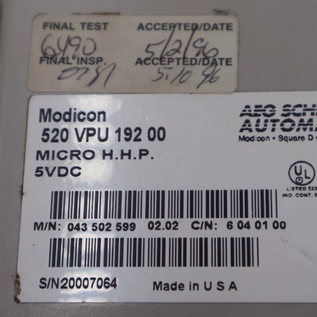 Schneider 520VPU19200 Micro Handheld Programmer