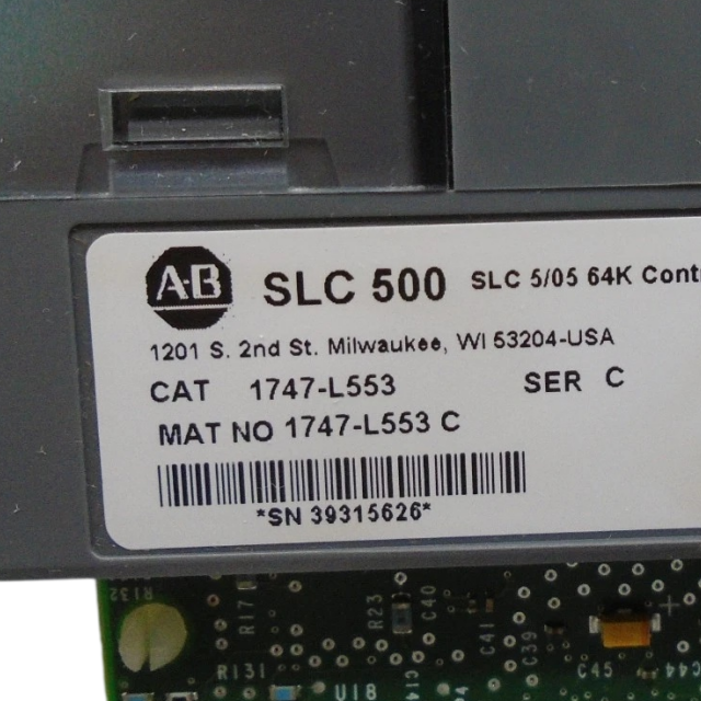 Allen Bradley 1747-L553/C SLC500 5/05 CPU Processor Unit