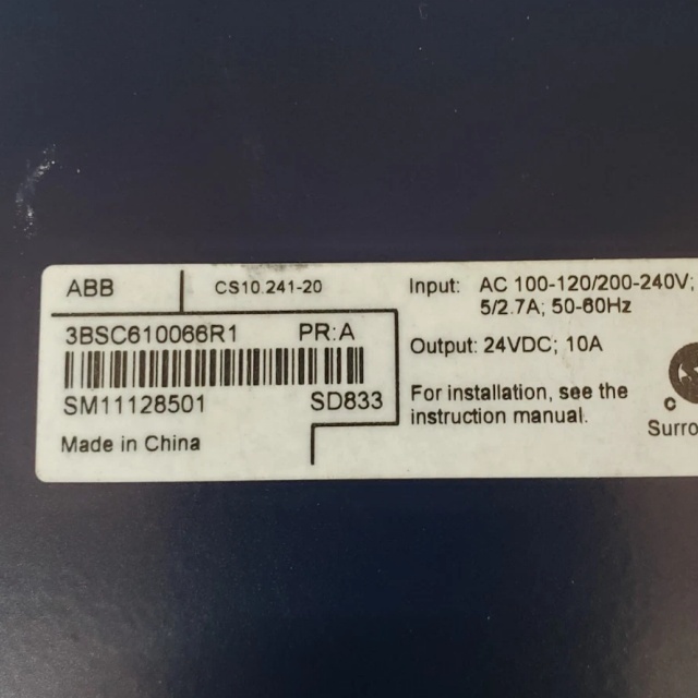 ABB SD833 3BSC610066R1 Power Supply