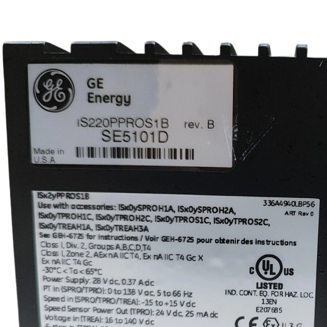GE IS220PPROS1B Backup Turbine Protection Module