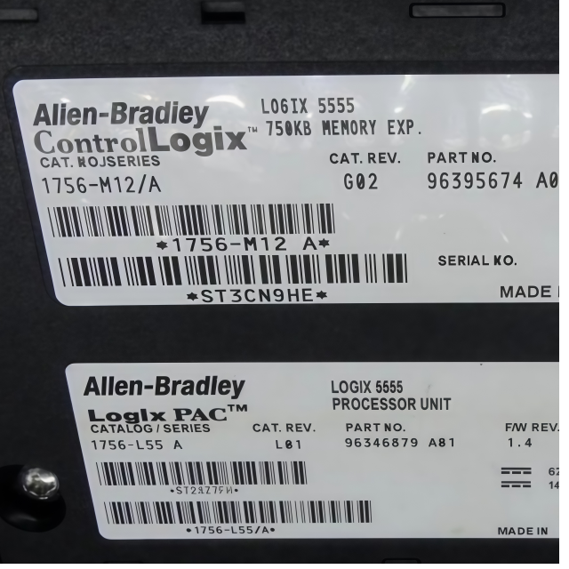 Allen Bradley 1756-L55M12 SER A ControlLogix Processor