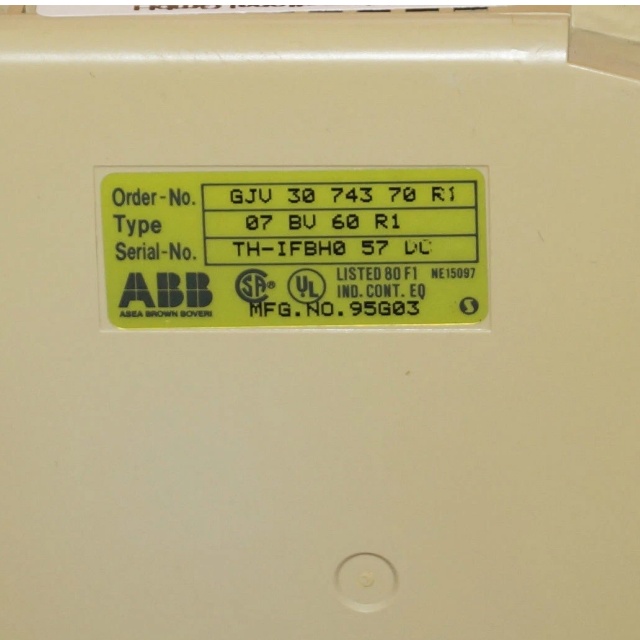 ABB 07BV60R1 GJV3074370R1 Bus Coupler Module