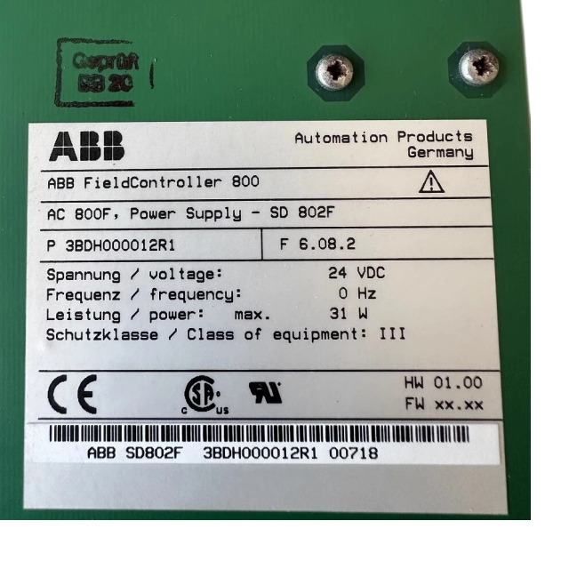 ABB SD 802F 3BDH000012R1 Power Supply