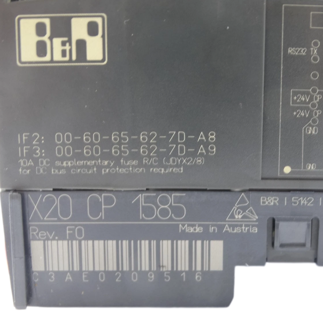 B&R X20CP1585 CPU PROCESSOR MODULE