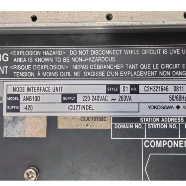 Yokogawa ANB10D-420 Node Interface Unit Chassis