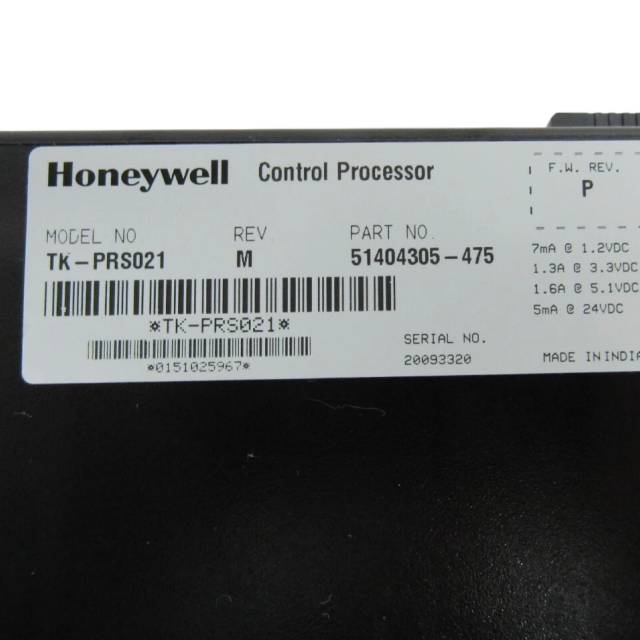 Honeywell TK-PRS021 51404305-475 Control Processor