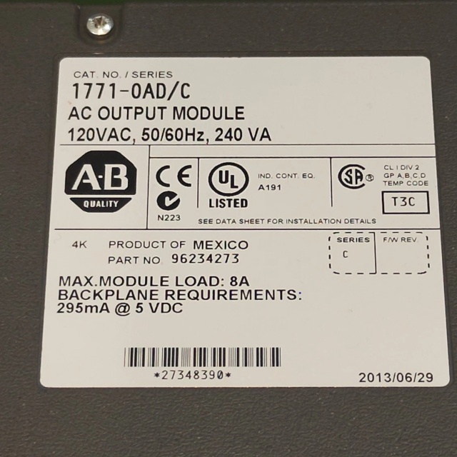 Allen Bradley 1771-OAD 16-point digital AC output module