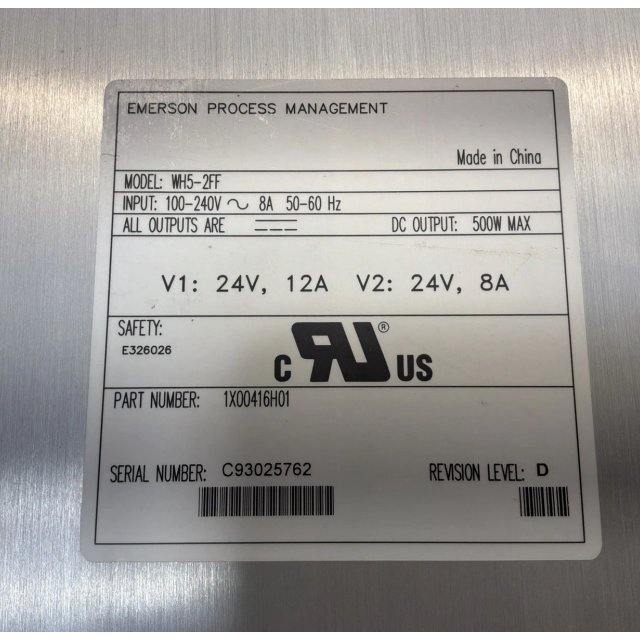 Emerson Ovation WH5-2FF 1X00416H01 Power supply