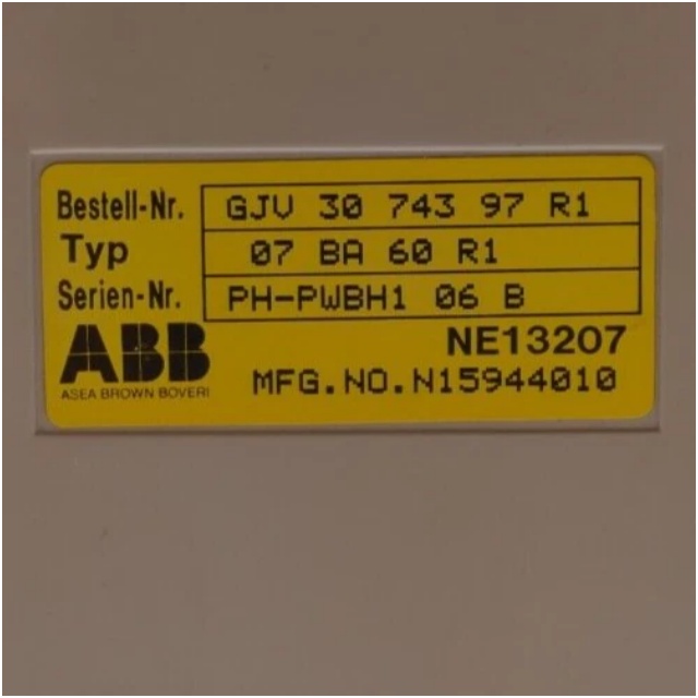 ABB 07BA60 GJV3074397R1 Binary Output Module