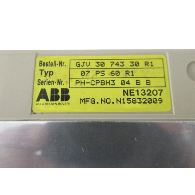 ABB 07ZE61(07PS60) GJV3074330R1 Processor Module