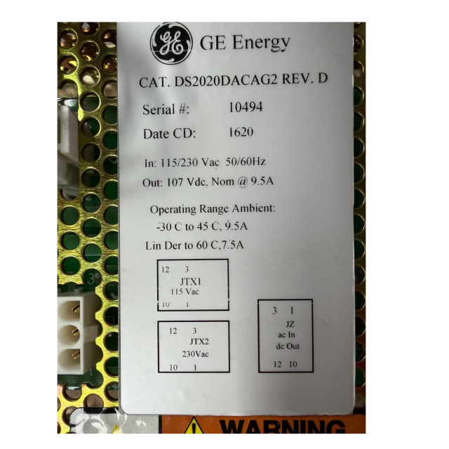 GE DS2020DACAG2 Power Supply Module