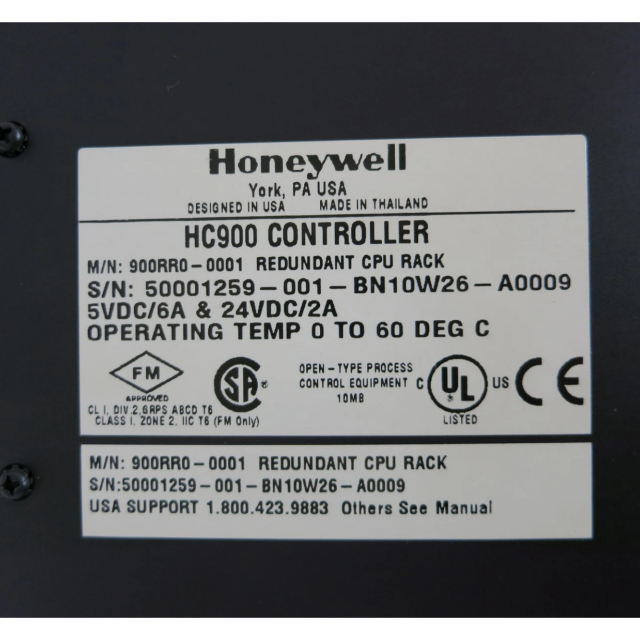 Honeywell 900RR0-0001 Controller Redundant CPU Rack