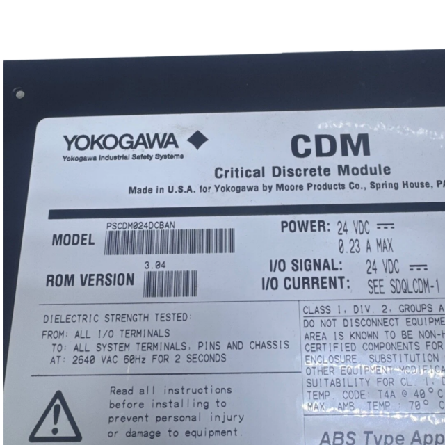Yokogawa PSCDM024DCBAN Critical Discrete Module