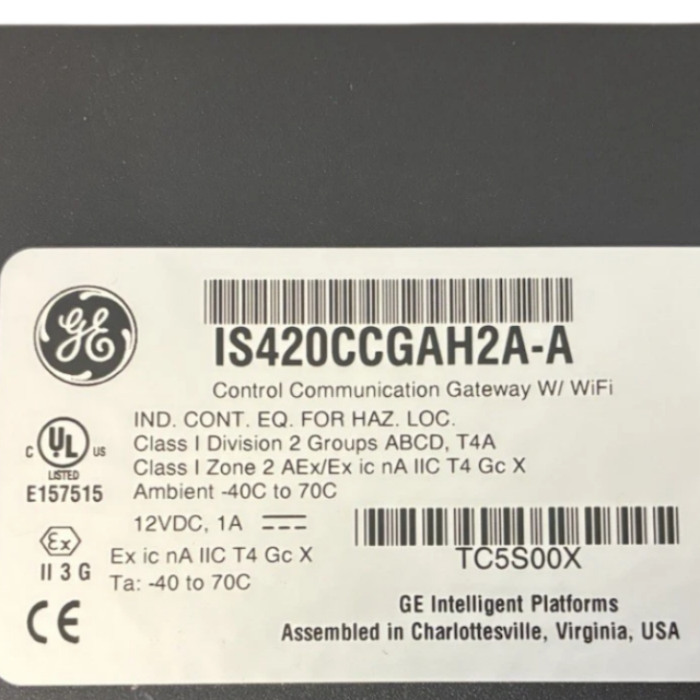 GE IS420CCGAH2A Control Communication Gateway Module