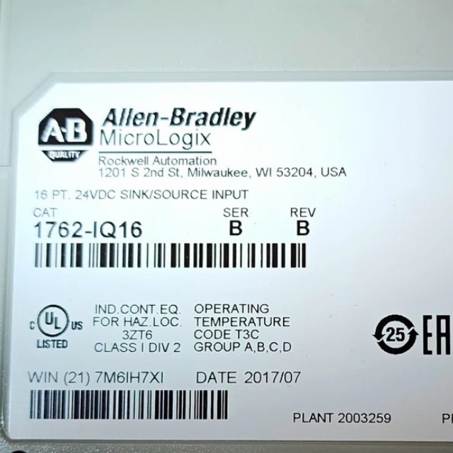 Allen Bradley 1762-IQ16 16-point digital DC input module