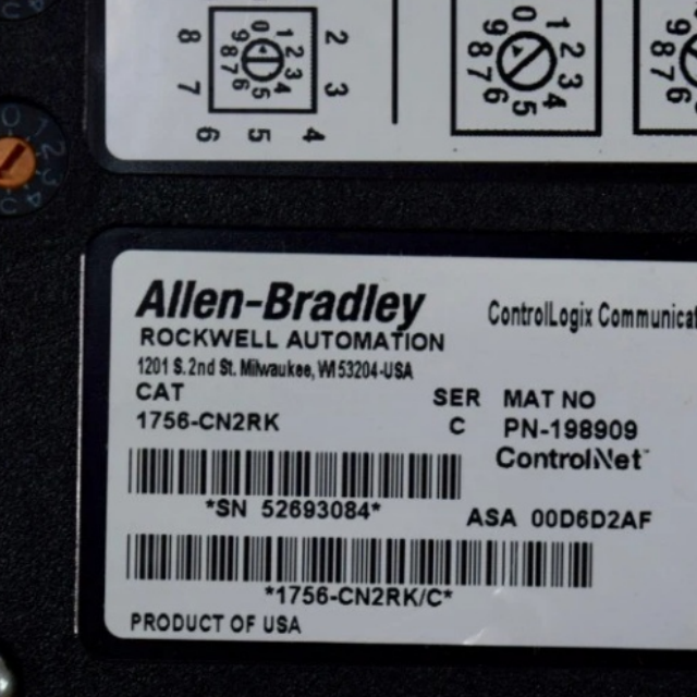 Allen Bradley 1756-CN2RK ControlLogix PLC Module