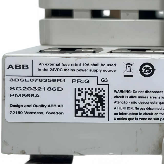 ABB PM866A 3BSE076359R1 Processor Unit