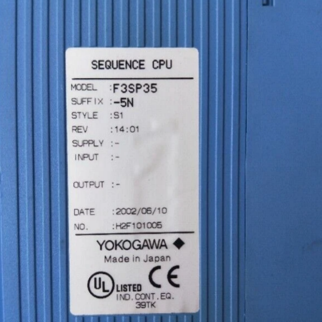 Yokogawa F3SP35-5NS1 Sequence CPU Module
