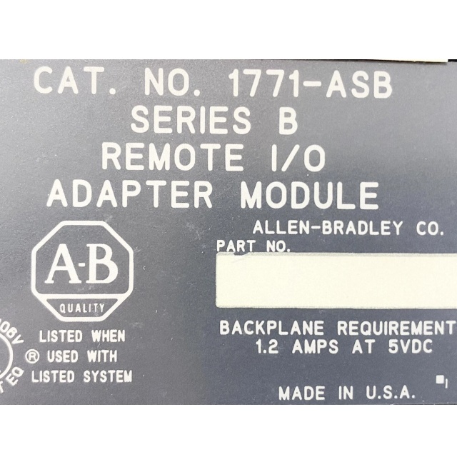 Allen Bradley 1771-ASB Series A Remote I/O Adapter Module